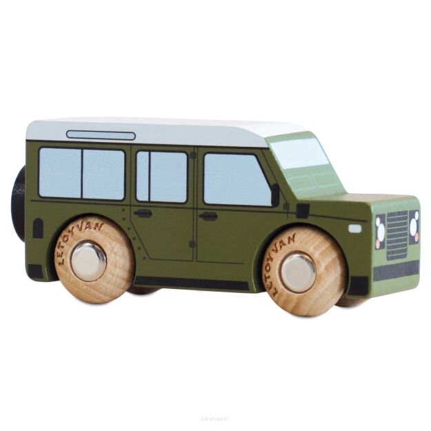 Kolekcjonerski samochodzik GT150 Archie terenowy drewniane auto Le Toy Van