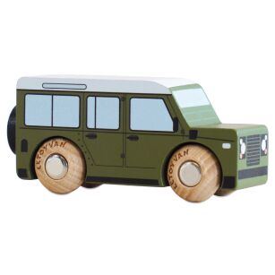 Kolekcjonerski samochodzik GT150 Archie terenowy drewniane auto Le Toy Van