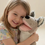 Pluszowa pacynka Wilk maskotka teatrzyk zabawka przytulanka dzieci sigikid - 4