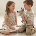 Pluszowa pacynka Wilk maskotka teatrzyk zabawka przytulanka dzieci sigikid - 2