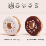 Drewniane pączki zestaw, zabawka donut, gotowanie, cukiernia, Le Toy Van - 3