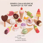 Drewniane pączki zestaw, zabawka donut, gotowanie, cukiernia, Le Toy Van - 6