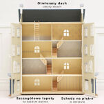 Drewniany domek duży dla lalek Palace zabawka, domek XXL Le Toy Van - 3