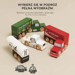 Drewniane samochody ciężarowe zestaw, zabawka dla dzieci, auta Le Toy Van - 4