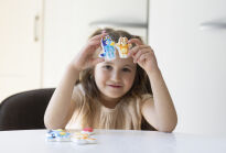 Zestaw artystyczny gipsowe figurki magnetyczne kreatywna zabawka Bluey - 2