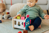 Drewniany sorter kształtów robot zabawka edukacyjna dla dzieci, Babblarna - 2