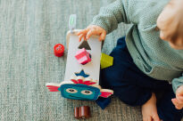 Drewniany sorter kształtów robot zabawka edukacyjna dla dzieci, Babblarna - 6