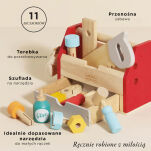 Drewniany zestaw narzędzi, skrzynka z narzędziami, majsterkowicz Le Toy Van - 2