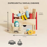 Drewniany zestaw narzędzi, skrzynka z narzędziami, majsterkowicz Le Toy Van - 5