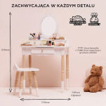 Drewniane meble dla dzieci toaletka lustro taboret zestaw mebli Le Toy Van - 6