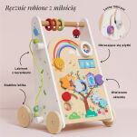 Drewniany chodzik edukacyjny, pchacz, sensoryczna zabawka dzieci Le Toy Van - 3