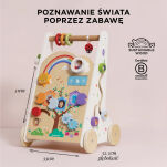 Drewniany chodzik edukacyjny, pchacz, sensoryczna zabawka dzieci Le Toy Van - 5
