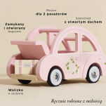 Drewniany różowy samochód retro Sophie, zabawka dla dzieci, auto Le Toy Van - 2