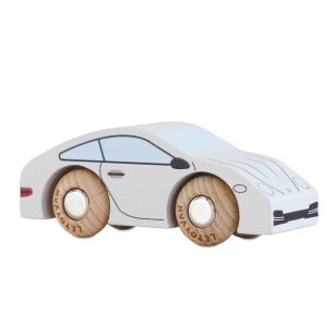 Kolekcjonerski samochodzik GT90 Poppy wyścigowe drewniane auto Le Toy Van