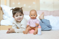 Duża lalka Sara 40cm bobas który je i robi siusiu, zabawka Lillan & Friends - 2