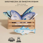 Drewniane ryby w skrzynce, zabawka dla dzieci, stragan, sklep Le Toy Van - 3