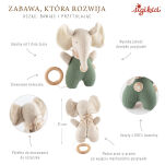 Przytulanka z pozytywką Muślinowy Słonik maskotka dla dzieci sigikid - 4