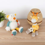 Pierwsza przytulanka pluszowy Miś Polarny 31cm patchworkowa zabawka sigikid - 12