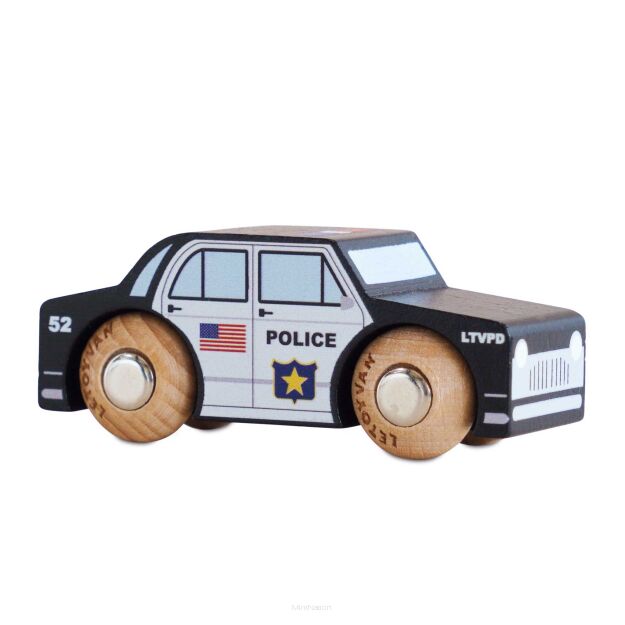 Kolekcjonerski samochodzik GT255 Sam policja drewniane auto Le Toy Van