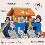 Arka Noego, sorter kształtów, figurki, statek zwierzątka zabawka Le Toy Van - 2