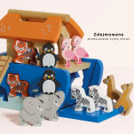 Arka Noego, sorter kształtów, figurki, statek zwierzątka zabawka Le Toy Van - 3