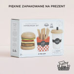 Drewniany zestaw 3w1 hamburger frytki napój, zabawka dla dzieci, Le Toy Van - 6