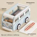 Drewniany kamper retro, wakacyjny samochód, zabawka dla dzieci, Le Toy Van - 2