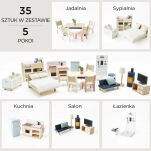 Zestaw umeblowany domek dla lalek Sophie, zabawka dla dzieci, Le Toy Van - 8