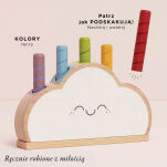 Tęczowa chmurka drewniana zabawka edukacyjna pierwsza gra dzieci Le Toy Van - 2