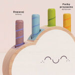 Tęczowa chmurka drewniana zabawka edukacyjna pierwsza gra dzieci Le Toy Van - 3