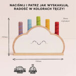 Tęczowa chmurka drewniana zabawka edukacyjna pierwsza gra dzieci Le Toy Van - 4