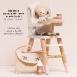 Drewniane wysokie krzesełko do karmienia lalek, zabawka, dzieci, Le Toy Van - 3
