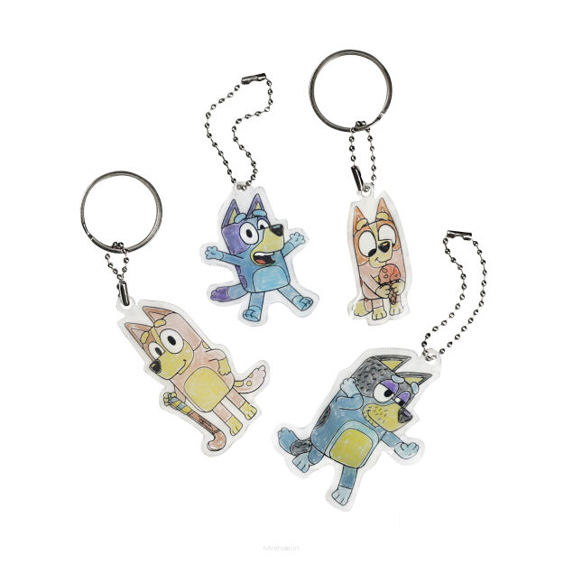 Zestaw artystyczny breloczki zawieszki figurki kreatywna zabawka Bluey