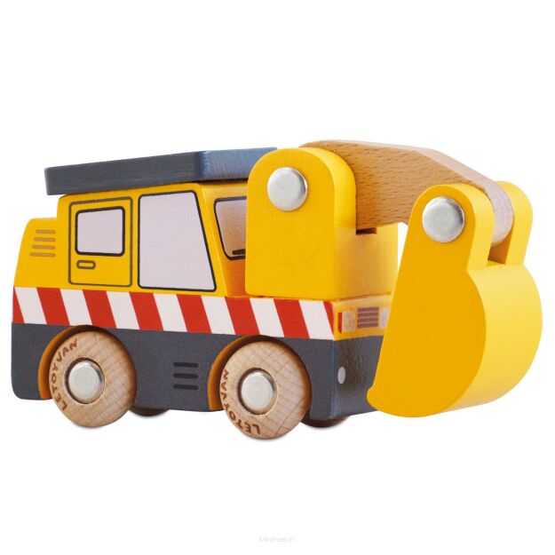 Kolekcjonerski samochodzik GT210 Eddie koparka drewniane auto Le Toy Van