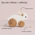 Drewniany króliczek na kołach zabawka do ciągnięcia dla dzieci Le Toy Van - 3