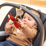 Zabawka rozwojowa zawieszka Lisek grzechotka gryzaczek piszczałka sigikid - 5