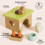 Drewniane zwierzątka do domku dla lalek, królik, chomiki Le Toy Van - 2