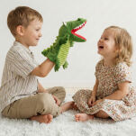 Pluszowa pacynka Krokodyl maskotka teatrzyk zabawka dla dzieci sigikid - 2