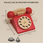 Drewniany telefon vintage, zabawka dla dzieci, odgrywanie ról, Le Toy Van - 4