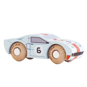 Kolekcjonerski samochodzik GT145 Fred wyścigowe drewniane auto Le Toy Van