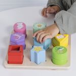 Drewniane klocki sorter zabawka sensoryczna, edukacyjna, dzieci Le Toy Van - 3