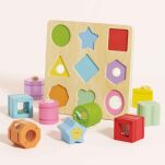 Drewniane klocki sorter zabawka sensoryczna, edukacyjna, dzieci Le Toy Van - 2