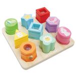 Drewniane klocki sorter zabawka sensoryczna, edukacyjna, dzieci Le Toy Van - 10