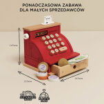 Drewniana kasa sklepowa, zabawka dla dzieci, odgrywanie ról, Le Toy Van - 4