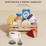 Drewniany nabiał w skrzynce, zabawka dla dzieci, stragan, sklep Le Toy Van - 3