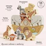 Arka Noego, zabawka balansująca, figurki, statek, zwierzątka, Le Toy Van - 2