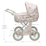 Wózek dla lalek 3 w 1 gondola spacerówka nosidełko zabawka Lillan & Friends - 10