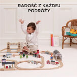 Drewniana kolejka Paddington zestaw 75 elementów tory pociąg Le Toy Van - 5