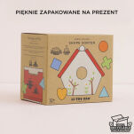Drewniany sorter kształtów domek dla ptaków, zabawka edukacyjna, Le Toy Van - 5