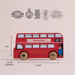 Paddington miniaturowy drewniany piętrowy autobus zabawka auto Le Toy Van - 4